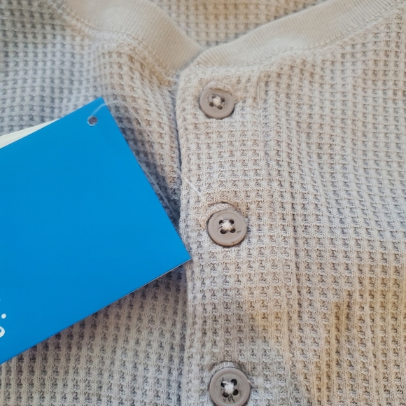 NWT Columbia crew neck long sleeve tan waffle shirt.  Size XXL. - Picture 4 of 7